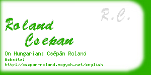 roland csepan business card